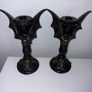 Halloween Bat Candle Holder Set of 2
